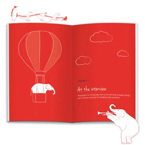 Inside spread plus two line illustrations.
